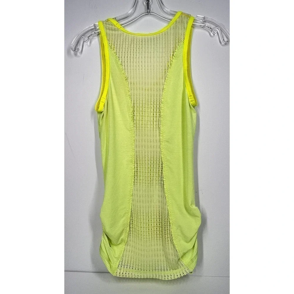 Lululemon Mesh Open Back Tank Neon Size 4 NWOT